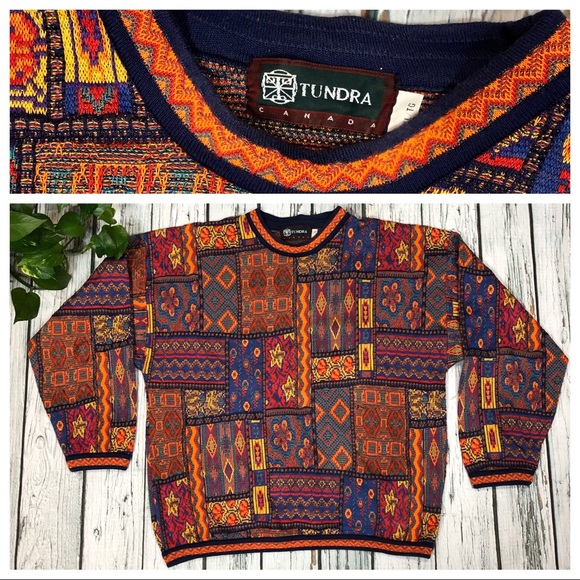 Tundra Other - Vintage Tundra Canada COOGI style sweater Sz XL